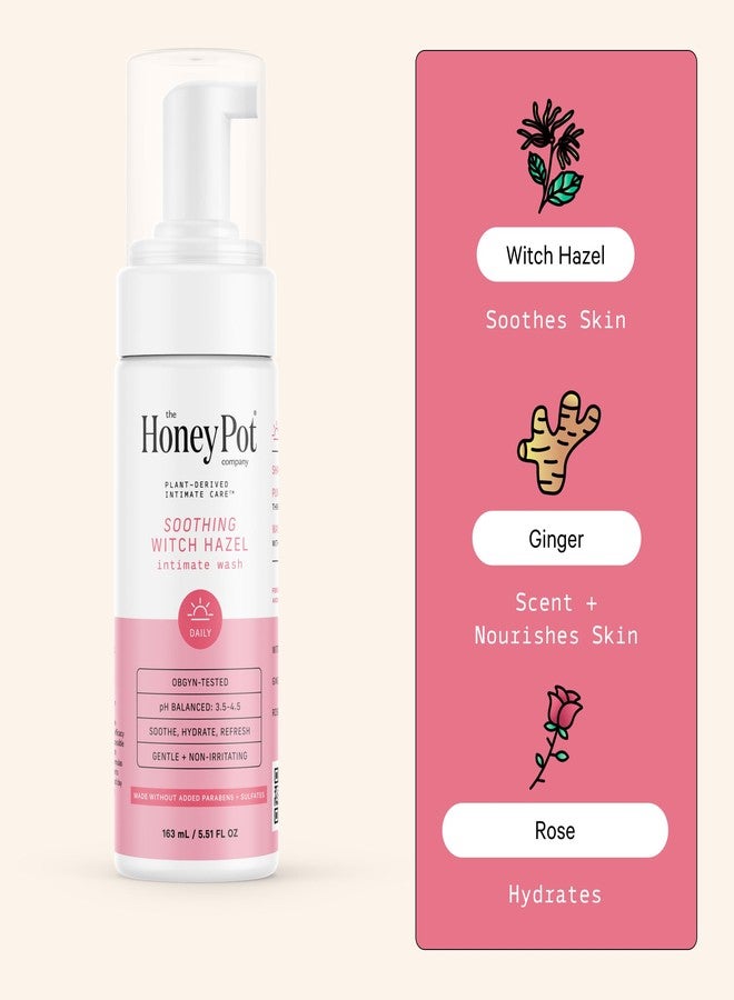 The Honey Pot Company - Witch Hazel Feminine Wash - Postpartum Essentials - Herbal Infused Hygiene Wash for Sensitive Skin - PH Balanced - Use to fill Post Partum Kit - Pregnancy Safe - 5.51 Fl Oz - Image 2